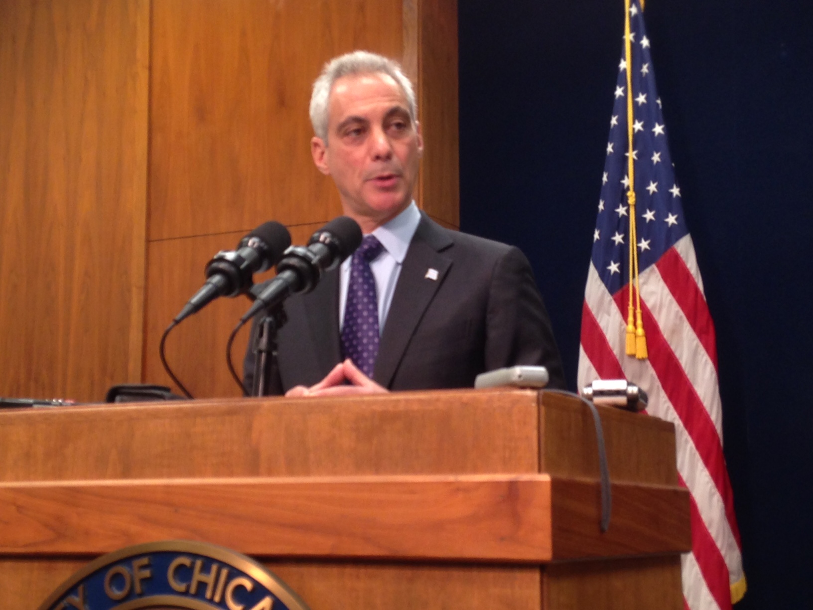 Chicago Mayor Rahm Emanuel announces that he asked for Police Supt. Garry McCarthy's resignation