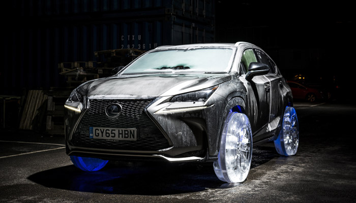 Wow! Lexus SUV runs on ice wheels check out the video