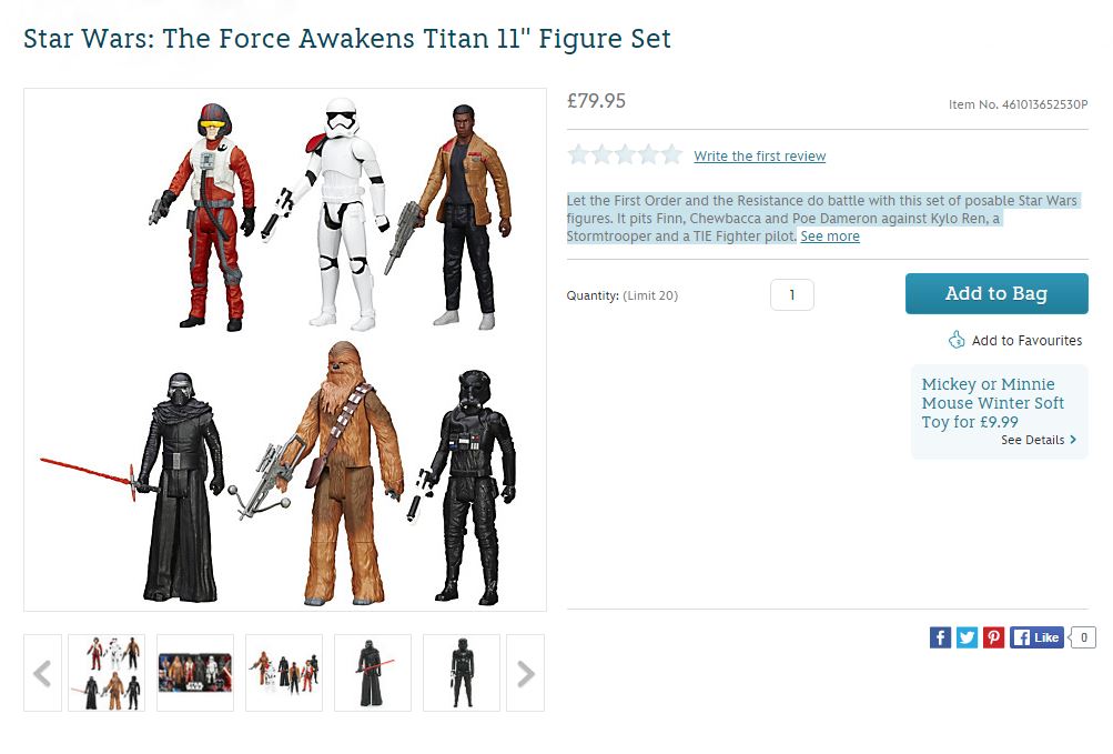 Disney's Star Wars The Force Awakens action figure set is pretty sexist