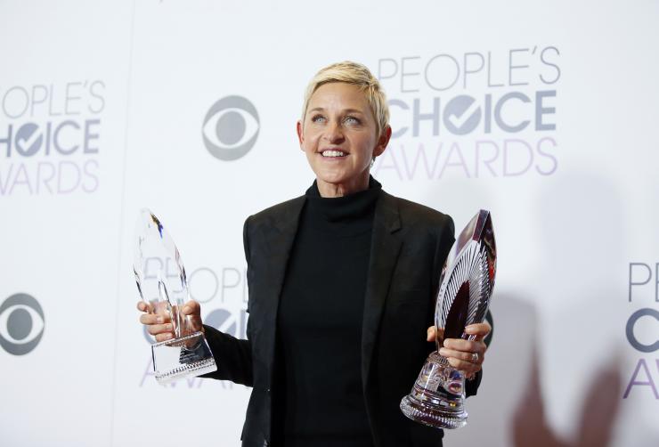 Ellen De Generes at 2016 People's Choice Awards