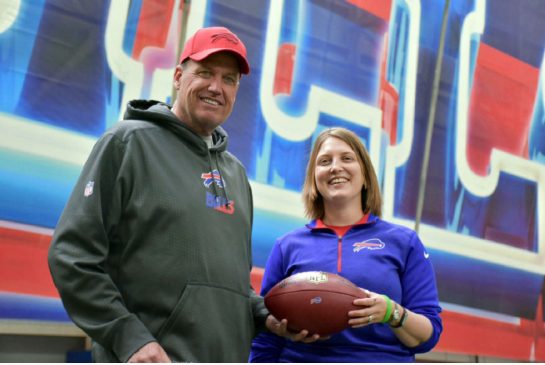 Kathryn Smith who was an administrative assistant to Buffalo head coach Rex Ryan left will be a quality control coach with the Bills special teams next season a job Ryan describes as entry level for coaching