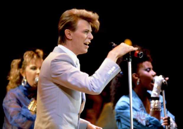 David Bowie performing at Live Aid