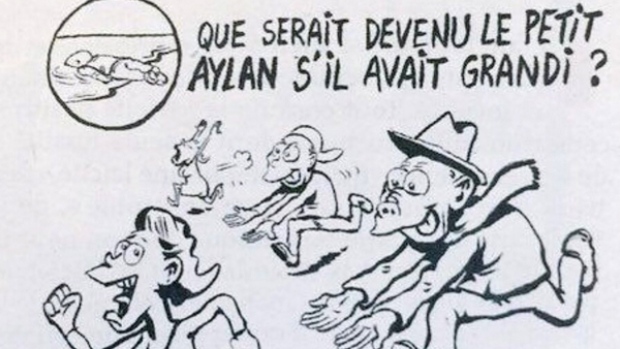 Charlie Hebdo suggested that Alan Kurdi had he grown up would have been like the sexual attackers in Cologne Germany