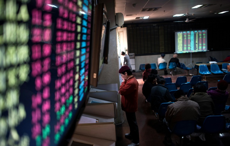 AFP  File  Johannes Eisele Trading on the Shanghai and Shenzhen stock markets was halted for the day