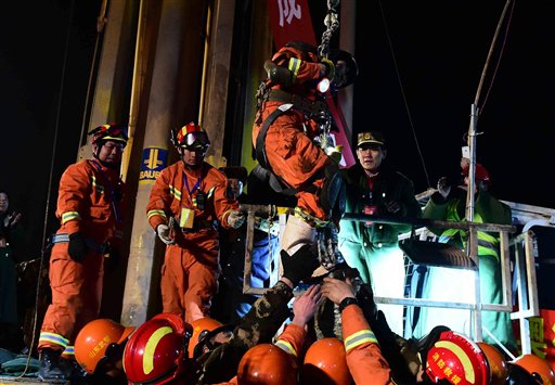 China Shandong: Miner 'rescued after 36 days'