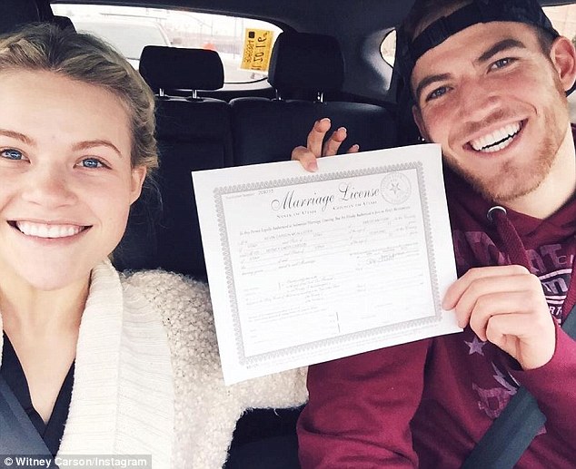 Wedded bliss! DWTS pro Witney Carson tied the knot with her high school sweetheart Carson Mc Allister on New Year's Day and shared