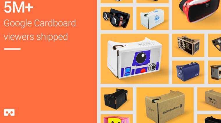 Google Google Cardboard Google Cardboard shipments Google VR App Google VR Virtual reality VR