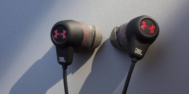 Under Armour's Headphones Wireless developed by JBL are displayed in New York