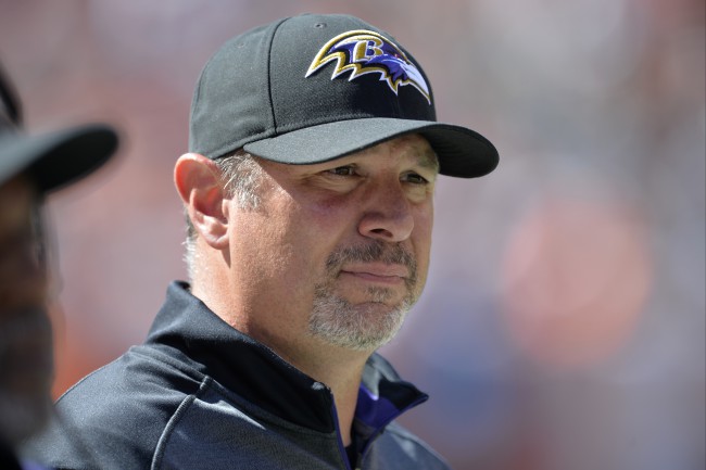 Baltimore Ravens linebackers coach Ted Monachino stands on the sideline prior to an NFL football game against the Cleveland Browns Sunday Sept. 21 2014 in Cleveland. Baltimore won 23-21