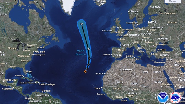 Subtropical Storm Alex satellite