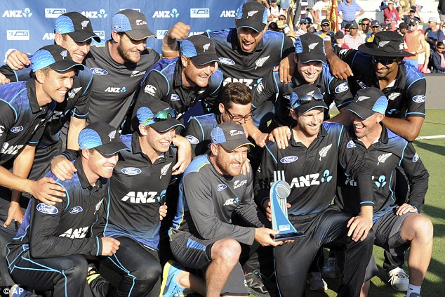 New Zealand celebrated a 3-1 series victory over Sri Lanka with victory in the fifth one-day international