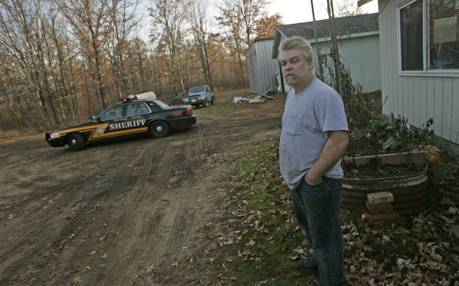 Steven Avery is seen Nov 7 2005 on his family cabin's property in Manitowoc County days before he was charged with killing 25-year-old Teresa Halbach