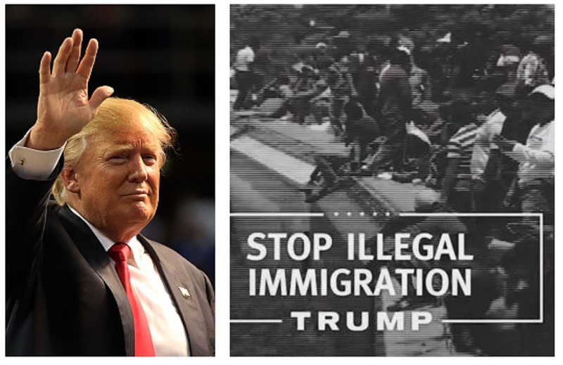 Donald Trump's campaign ad has critics spewing geography lessons as the ad used a clip from Morocco showing immigrants trying to get over a wall in droves to make a point