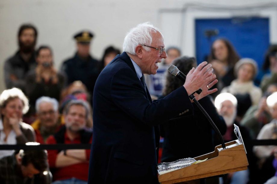 Democratic presidential candidate Sen. Bernie Sanders I-Vt. speaks during a campaign stop Thursday Jan. 21 2016 in Peterborough N.H