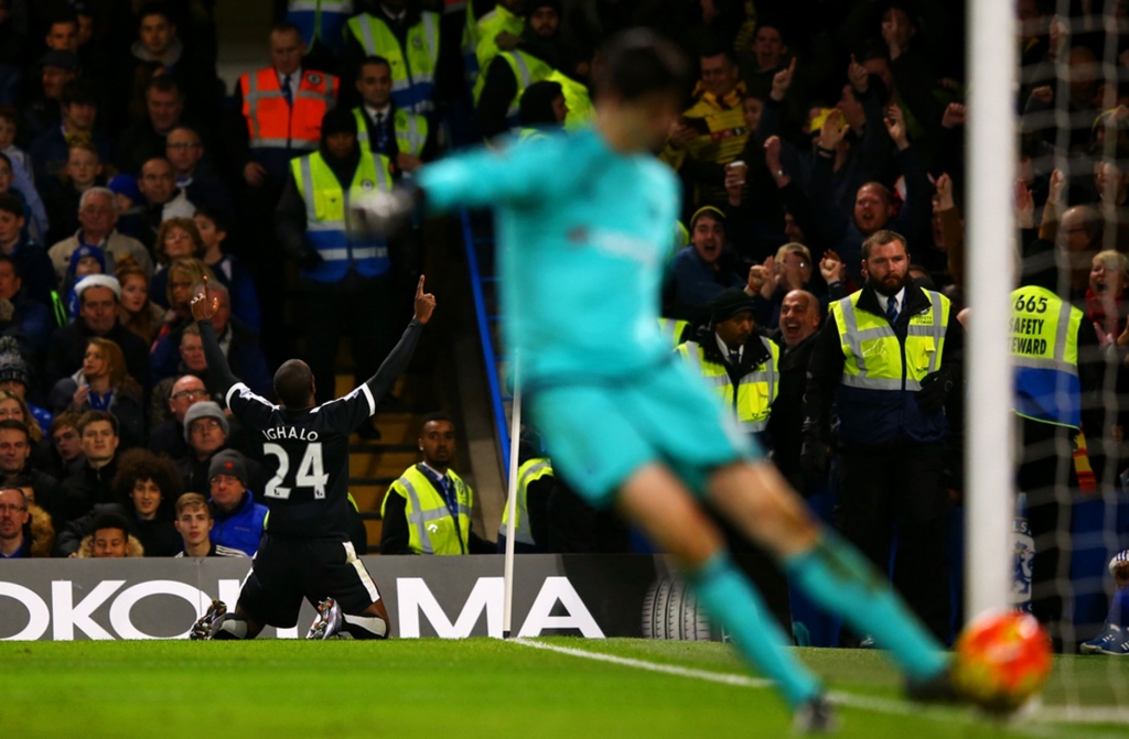 Ighalo kneels Chelsea-v-Watford