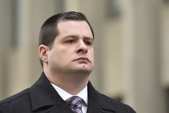 Const. James Forcillo arrives at court in Toronto on Monday Jan. 25 2016. Forcillo has been found guilty of attempted murder in the death of 18-year-old Sammy Yatim. THE CANADIAN PRESS  Nathan Denette