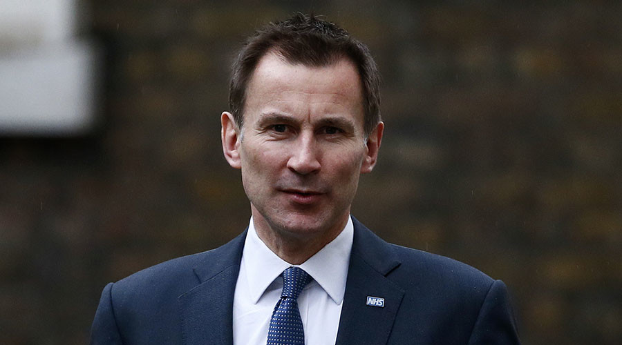 Britain's Health Secretary Jeremy Hunt