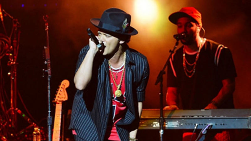 Bruno Mars performs on New Years Eve at The Chelsea at The Cosmopolitan of Las Vegas