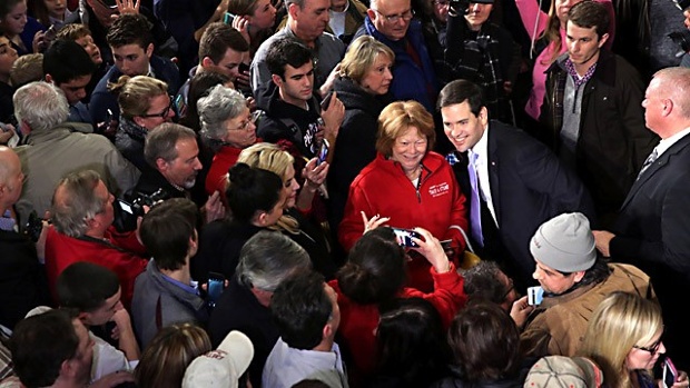 Rubio in the crowd