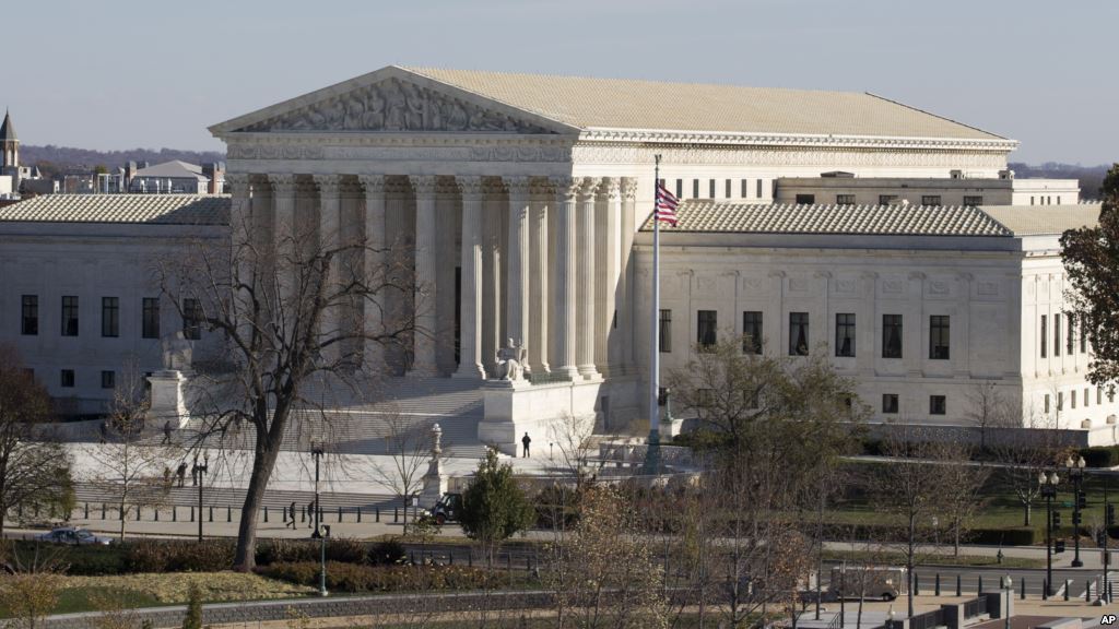 FILE- The U.S. Supreme Court in Washington as seen from the roof of the U.S. Capitol