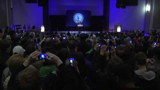 Former President Bill Clinton campaigned at the Hippodrome Theater