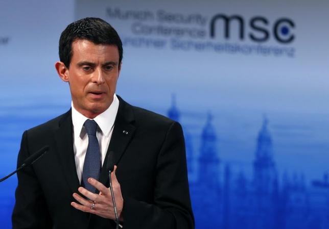 French Prime Minister Manuel Valls delivers a speech at the Munich Security Conference in Munich Germany