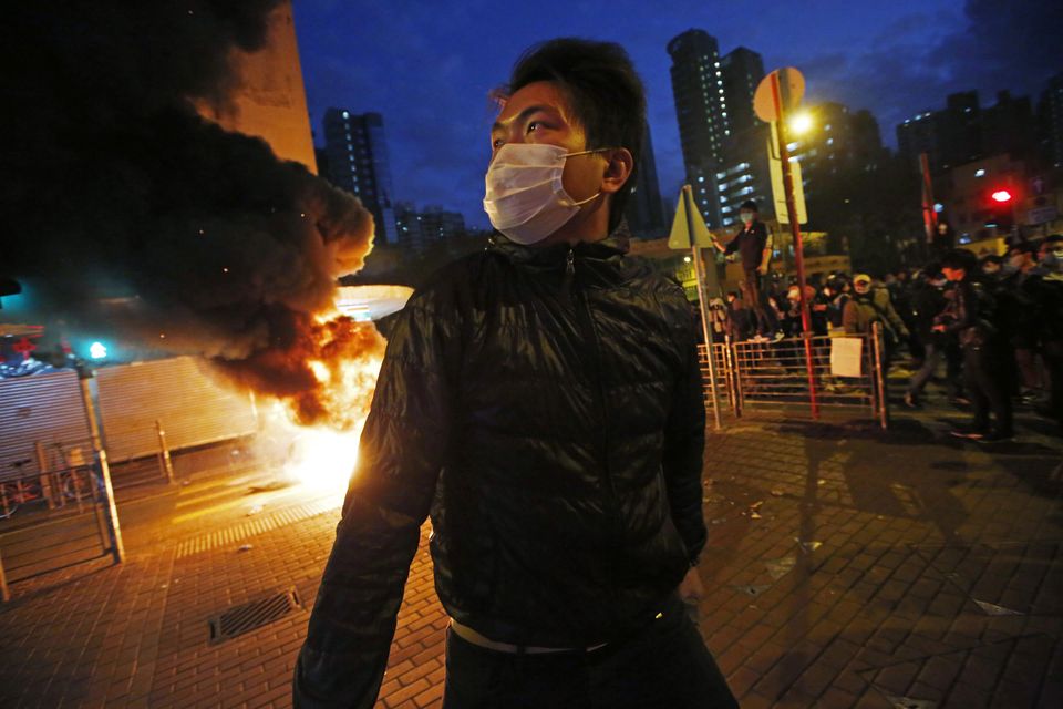 Hong Kong new year celebration marred by violence