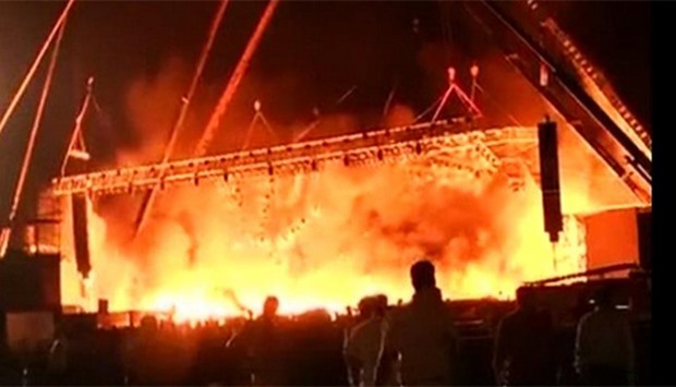 Major fire breaks out on stage at Make in India Week cultural show in Mumbai