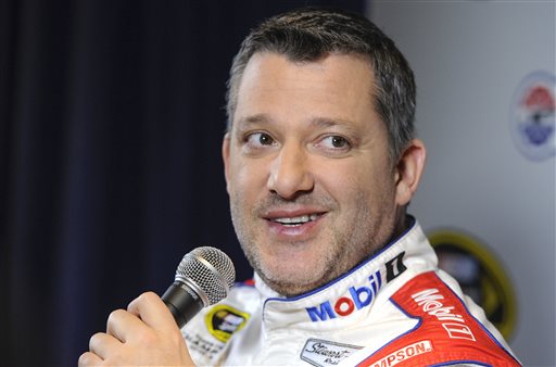 Stewart Haas co-owner and driver Tony Stewart talks to members of the media during the NASCAR Charlotte Motor Speedway Media Tour in Charlotte N.C. Thursday Jan. 21 2016