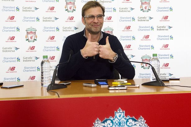 Jurgen Klopp reacts to the Europa League draw