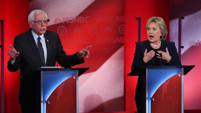 Indignant Sanders and Clinton