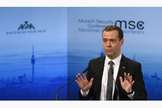 Russian Prime Minister Dmitry Medvedev speaking at a the Munich Security Conference Saturday said his country was frequently'Called one of the most terrible threats either to NATO as a whole or Europe or to the United States.”