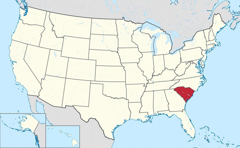 Location of South Carolina in United States. Source Wikipedia Commons