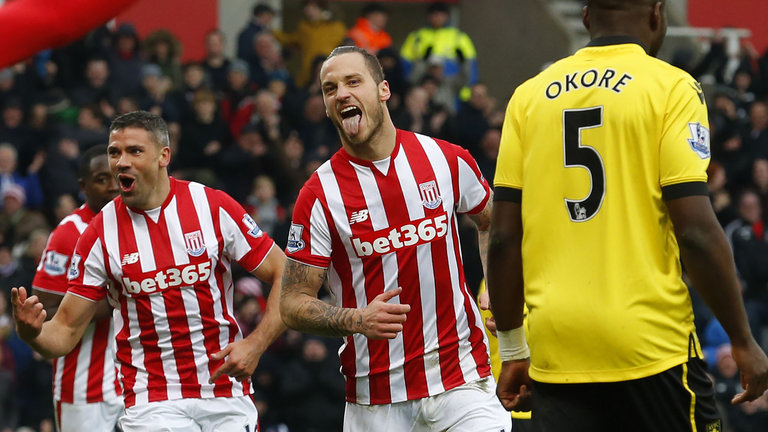 Marko Arnautovic scored a brace for Stoke