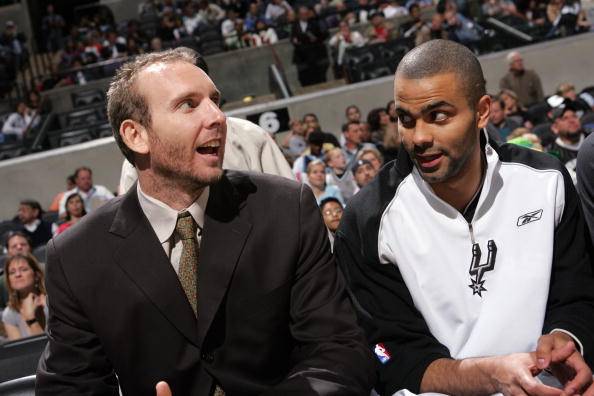 Marks with Tony Parker