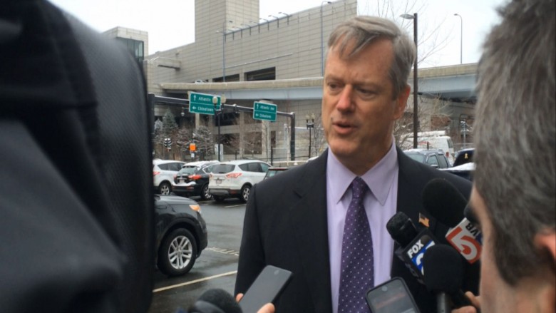 Massachusetts Gov. Charlie Baker comments on Donald Trump's lack of presidential timber