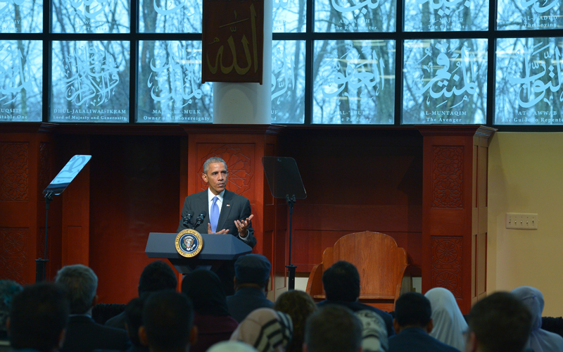 President Obama in First Visit to US Mosque to Call for Religious Tolerance