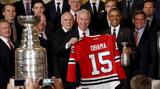 Stanley Cup champs Chicago Blackhawks honoured at White House