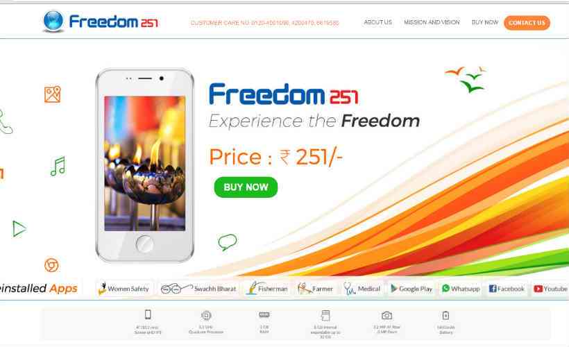 Ringing Bells stops taking booking for 'Freedom 251' phone