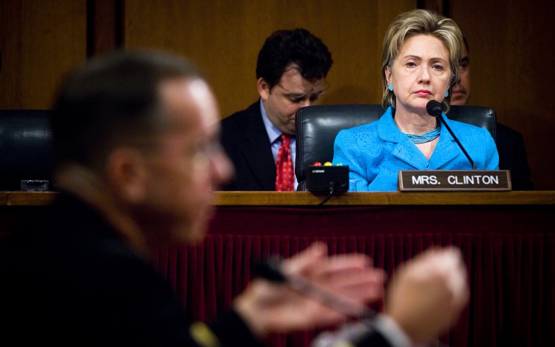 Clinton at hearing