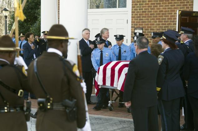 Hundreds gather for the funeral for Prince William County Officer Ashley Guindon who was killed Saturday