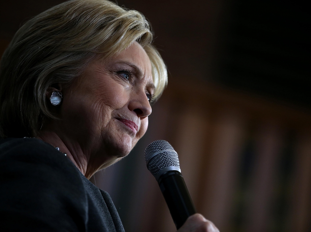 Hillary Clinton speaks in Springfield Mass. Monday