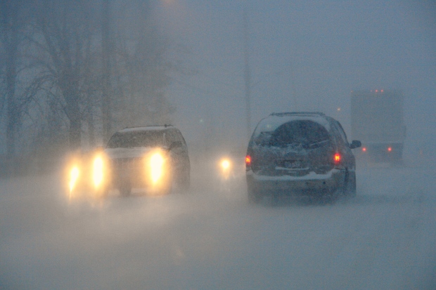 Near-white out conditions in Toronto