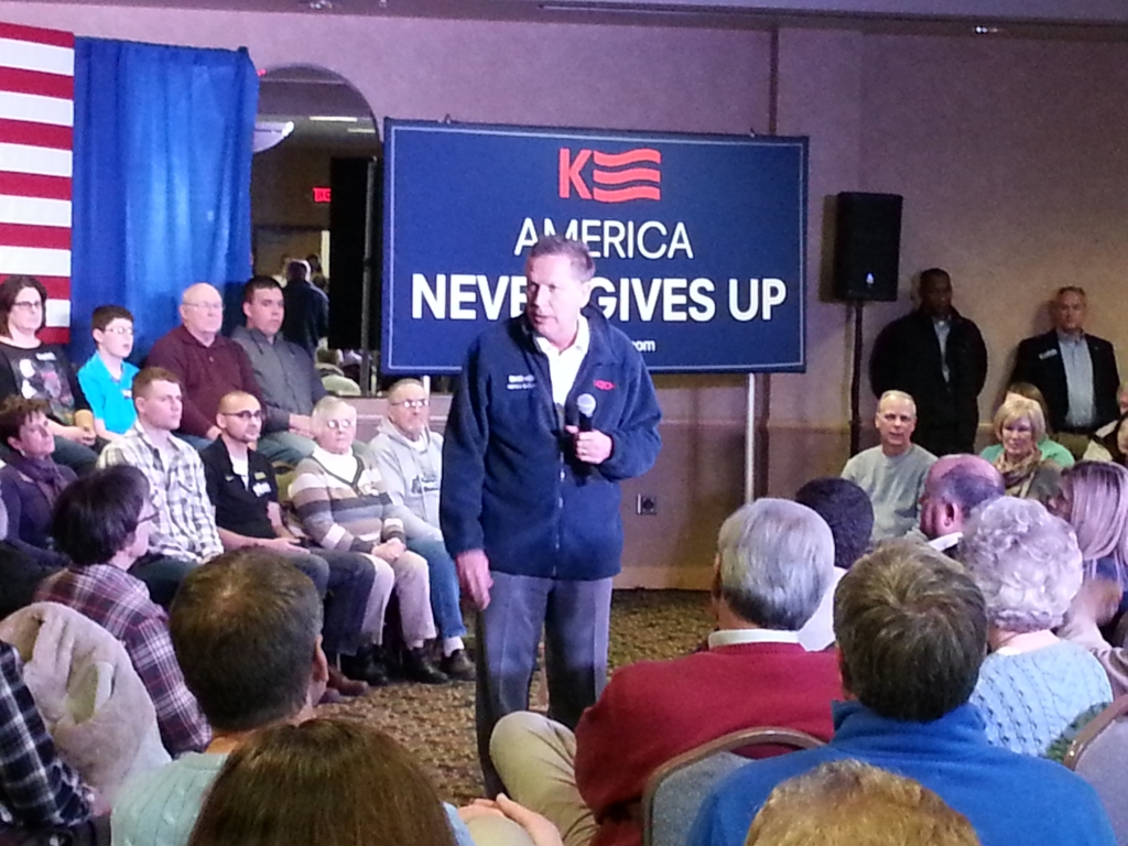 Ohio Republican Governor John Kasich in Michigan