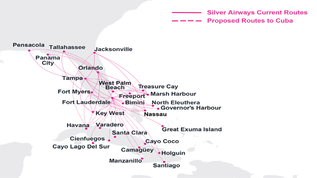 Silver Airlines proposed route maps