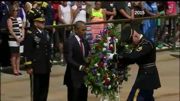 WATCH LIVE: Obama Lays Wreath At Tomb Of The Unknown Soldier