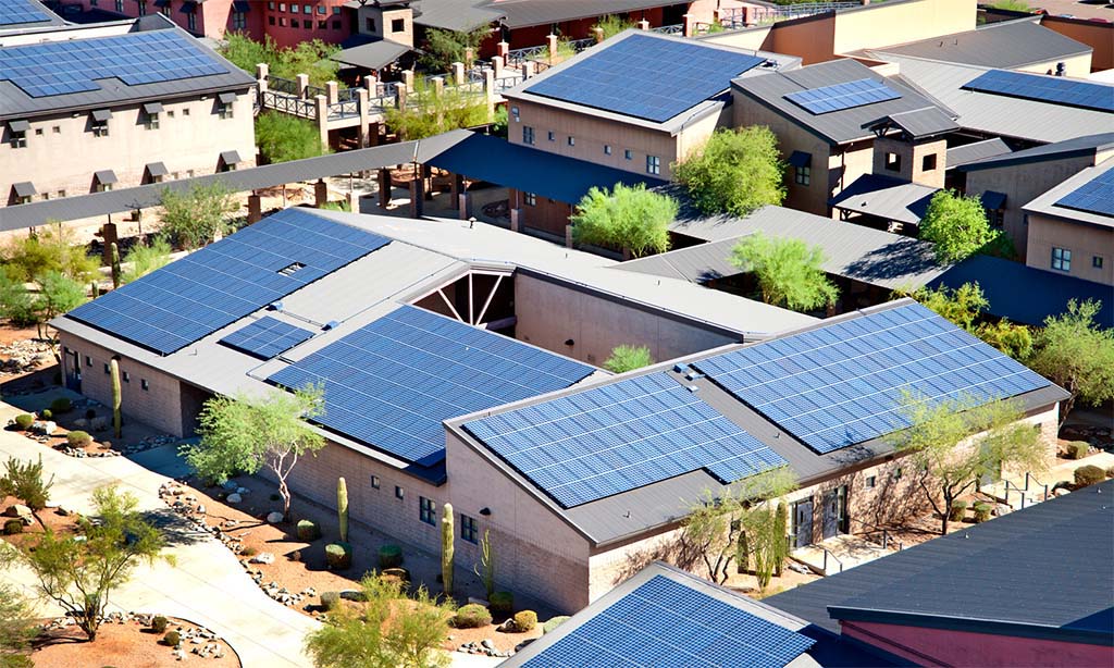 A series of Solar City solar panel installations