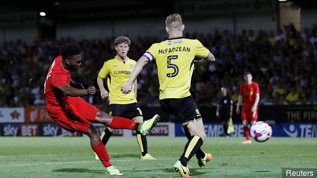 Liverpool's Daniel Sturridge scores their fifth goal