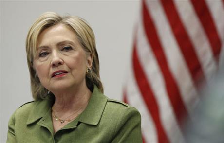 2016 Democratic presidential candidate Hillary Clinton speaks to media as she meets with law enforcement leaders at John Jay College of Criminal Justice in New York. While Donald Trump dominates the national political chatter