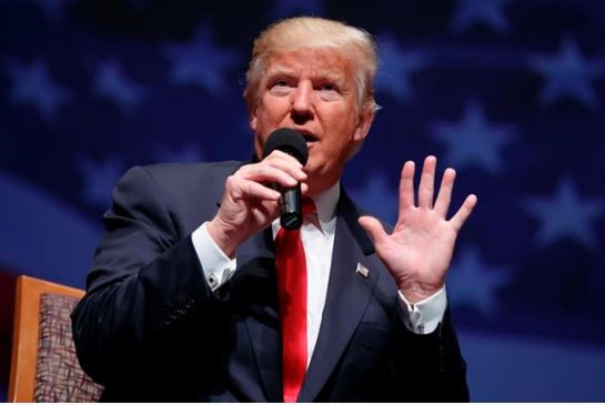 Republican presidential candidate Donald Trump speaks during a town hall Tuesday Sept. 6 2016 in Virginia Beach Va